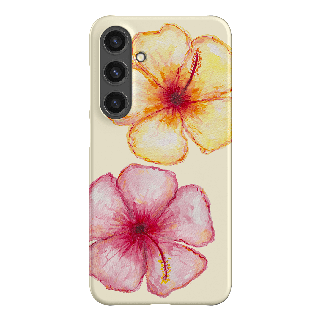 Hibiscus Flower Yellow Printed Phone Cases Samsung Galaxy S24 Plus / Snap by BG. Studio - The Dairy