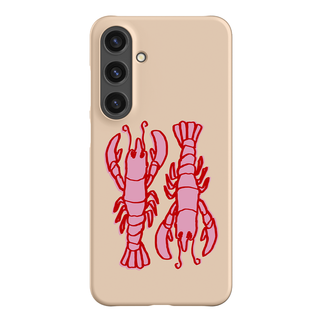 Lobster Love Peach Printed Phone Cases Samsung Galaxy S24 Plus / Snap by The Dairy - The Dairy