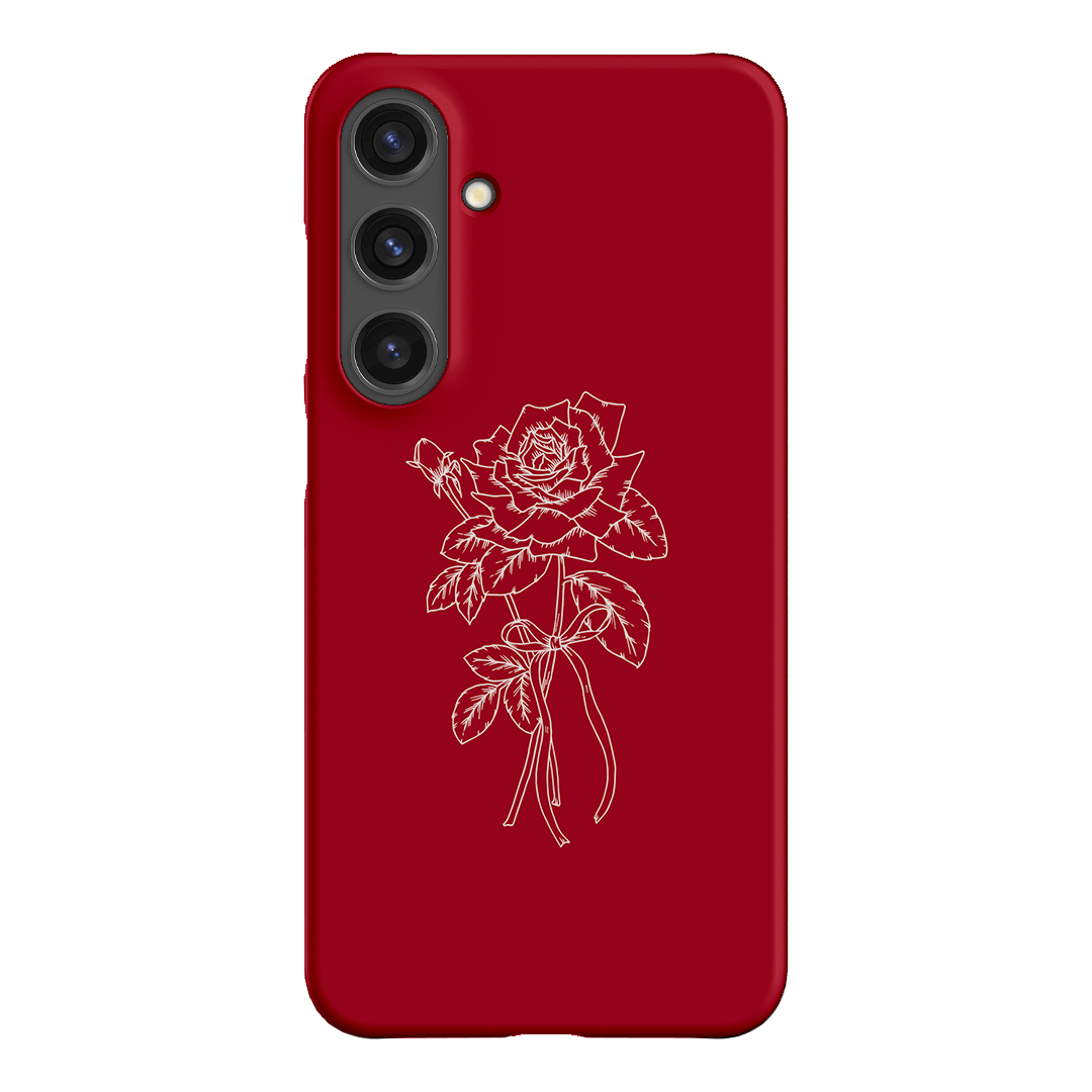 Red Rose Printed Phone Cases Samsung Galaxy S24 Plus / Snap by Typoflora - The Dairy