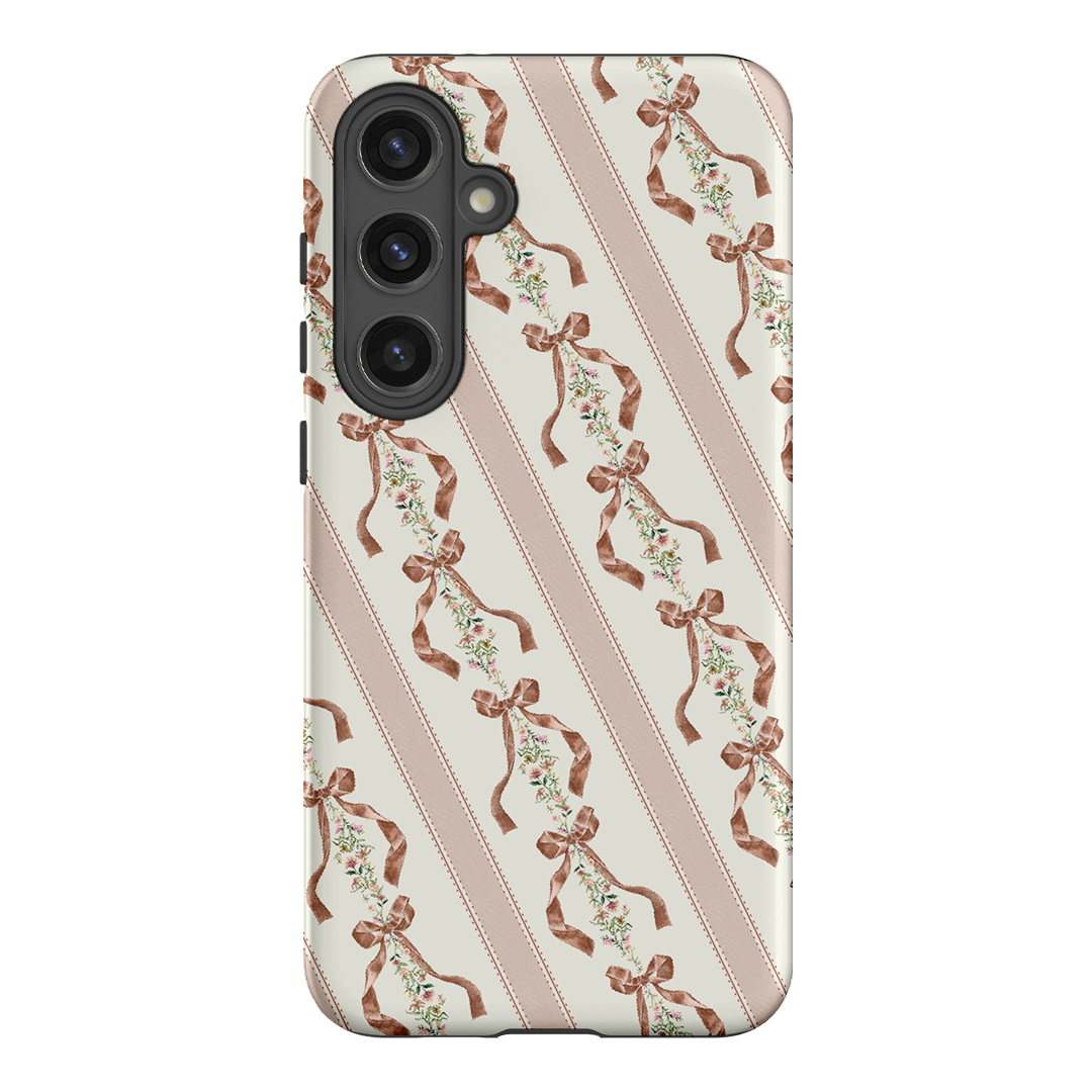 Bow Stripe Printed Phone Cases Samsung Galaxy S24 Plus / Armoured by Veronica Tucker - The Dairy
