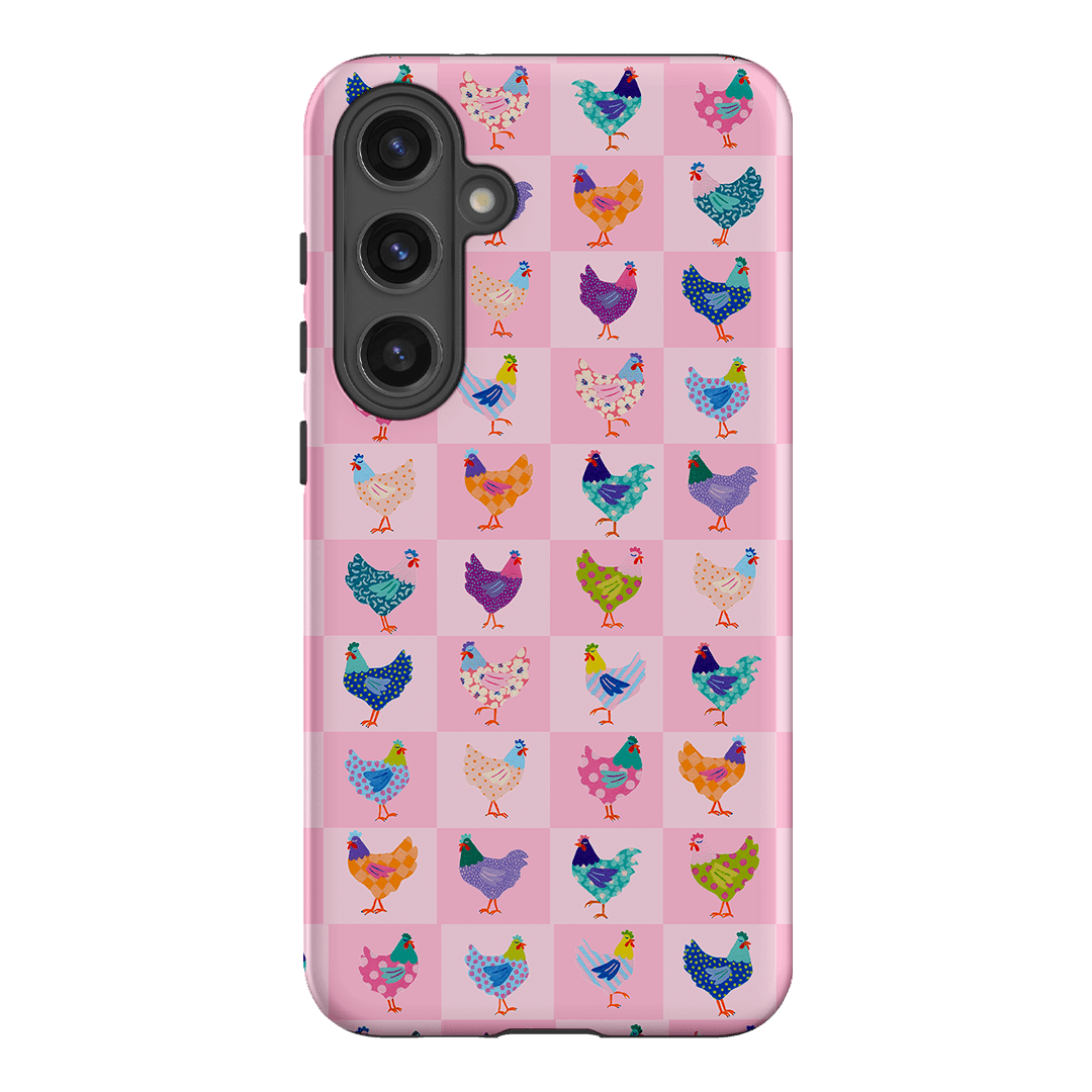 Checkered Chickens Printed Phone Cases Samsung Galaxy S24 Plus / Armoured by Kayla Henley - The Dairy