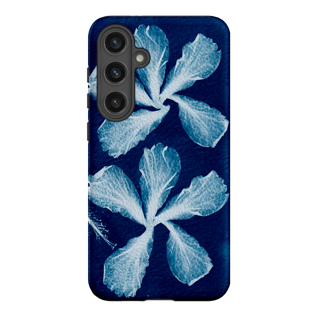 Hibiscus Cyanotype Printed Phone Cases Samsung Galaxy S24 Plus / Armoured by Sally Hungerford - The Dairy