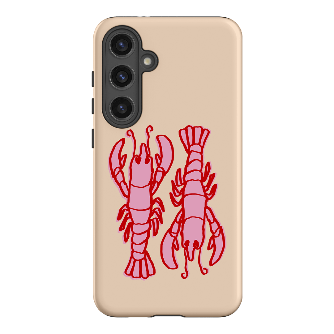 Lobster Love Peach Printed Phone Cases Samsung Galaxy S24 Plus / Armoured by The Dairy - The Dairy