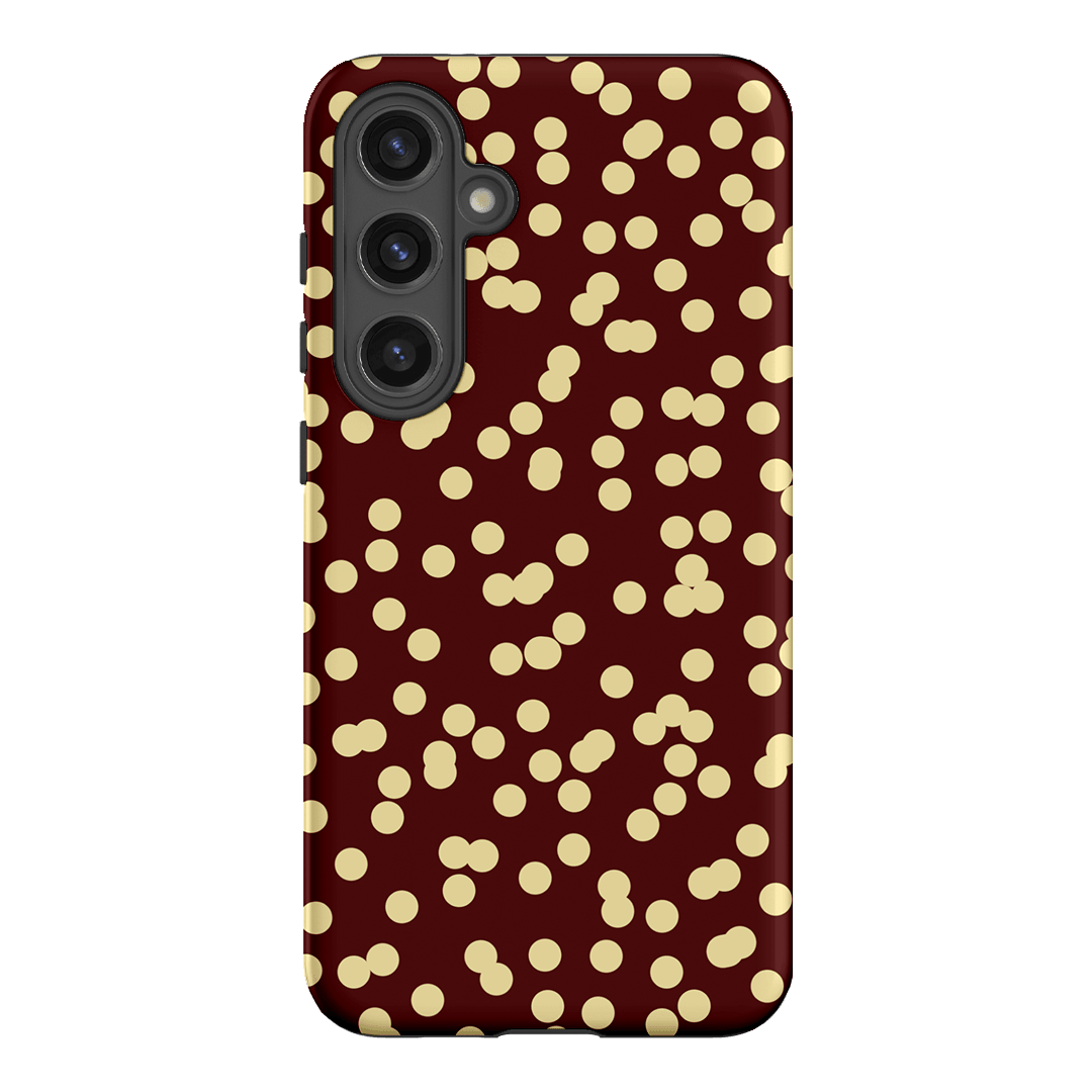 Mini Confetti Burgundy Butter Printed Phone Cases Samsung Galaxy S24 Plus / Armoured by Veronica Tucker - The Dairy