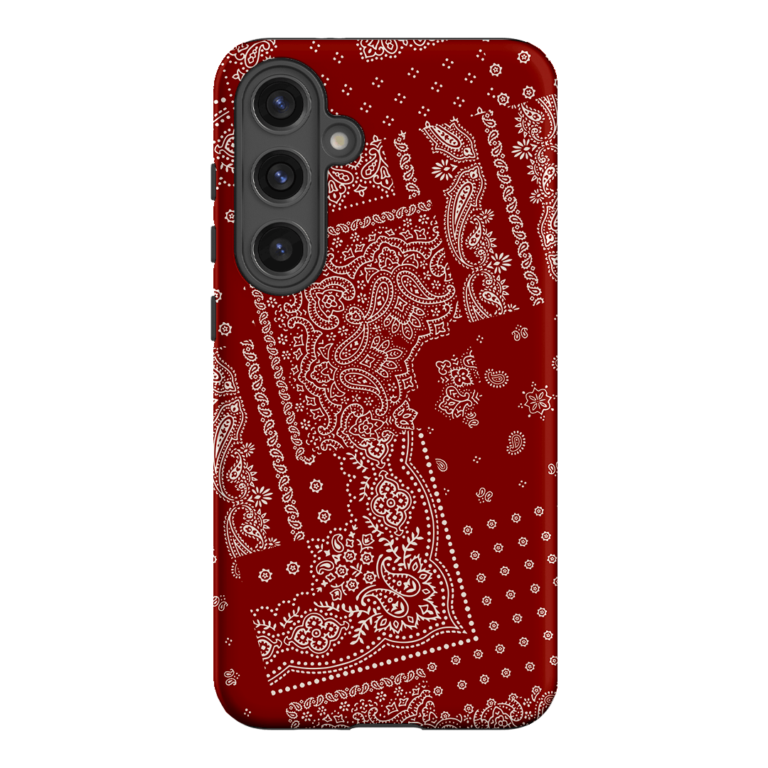 Paisley Crimson Printed Phone Cases Samsung Galaxy S24 Plus / Armoured by The Dairy - The Dairy
