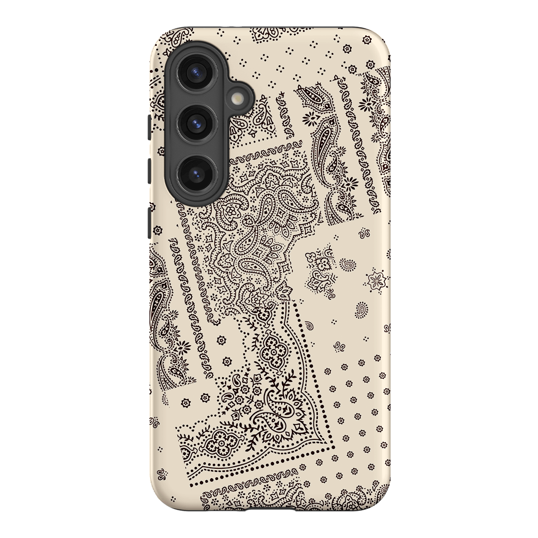 Paisley Ecru Printed Phone Cases Samsung Galaxy S24 Plus / Armoured by The Dairy - The Dairy