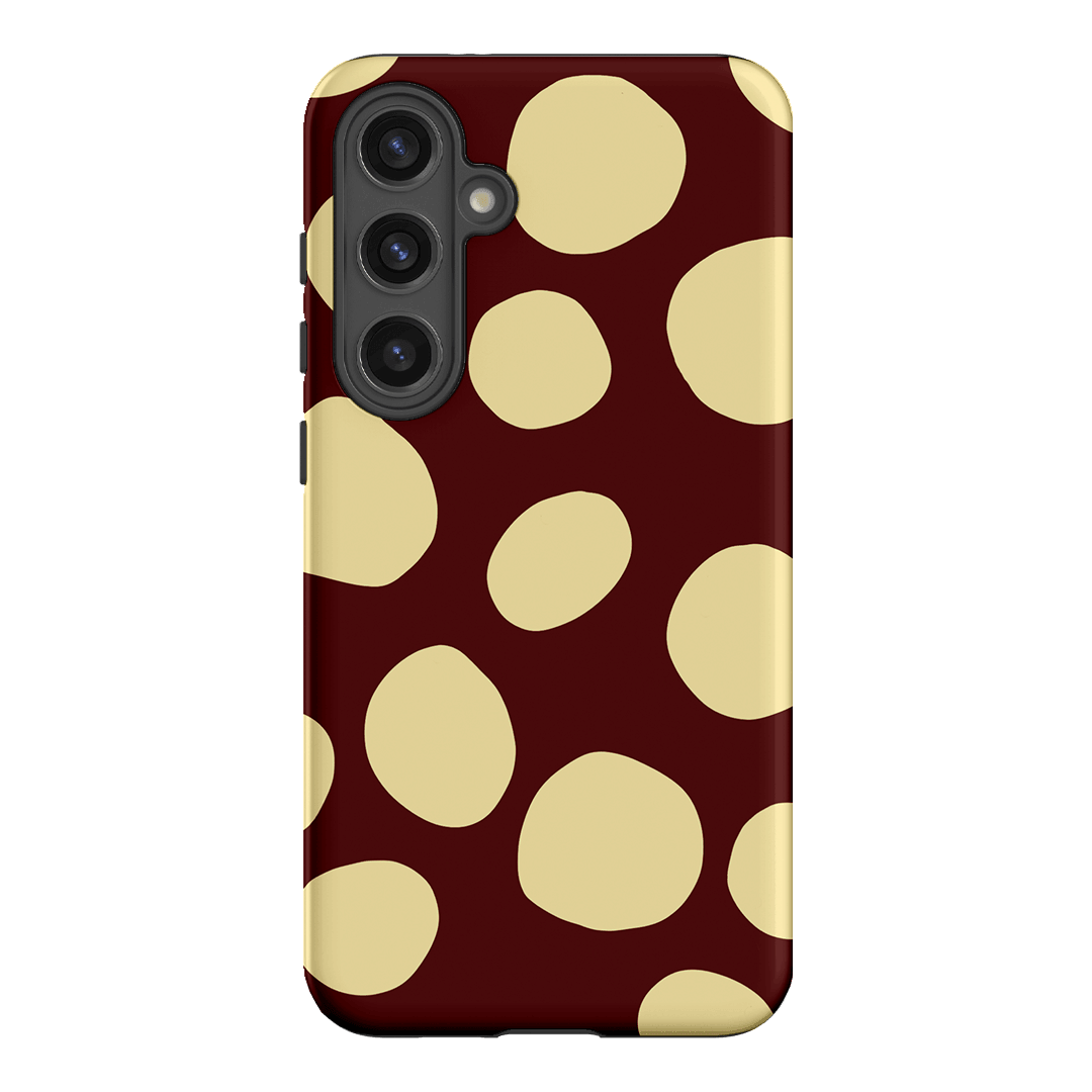 Pebbles Burgundy Butter Printed Phone Cases Samsung Galaxy S24 Plus / Armoured by Veronica Tucker - The Dairy