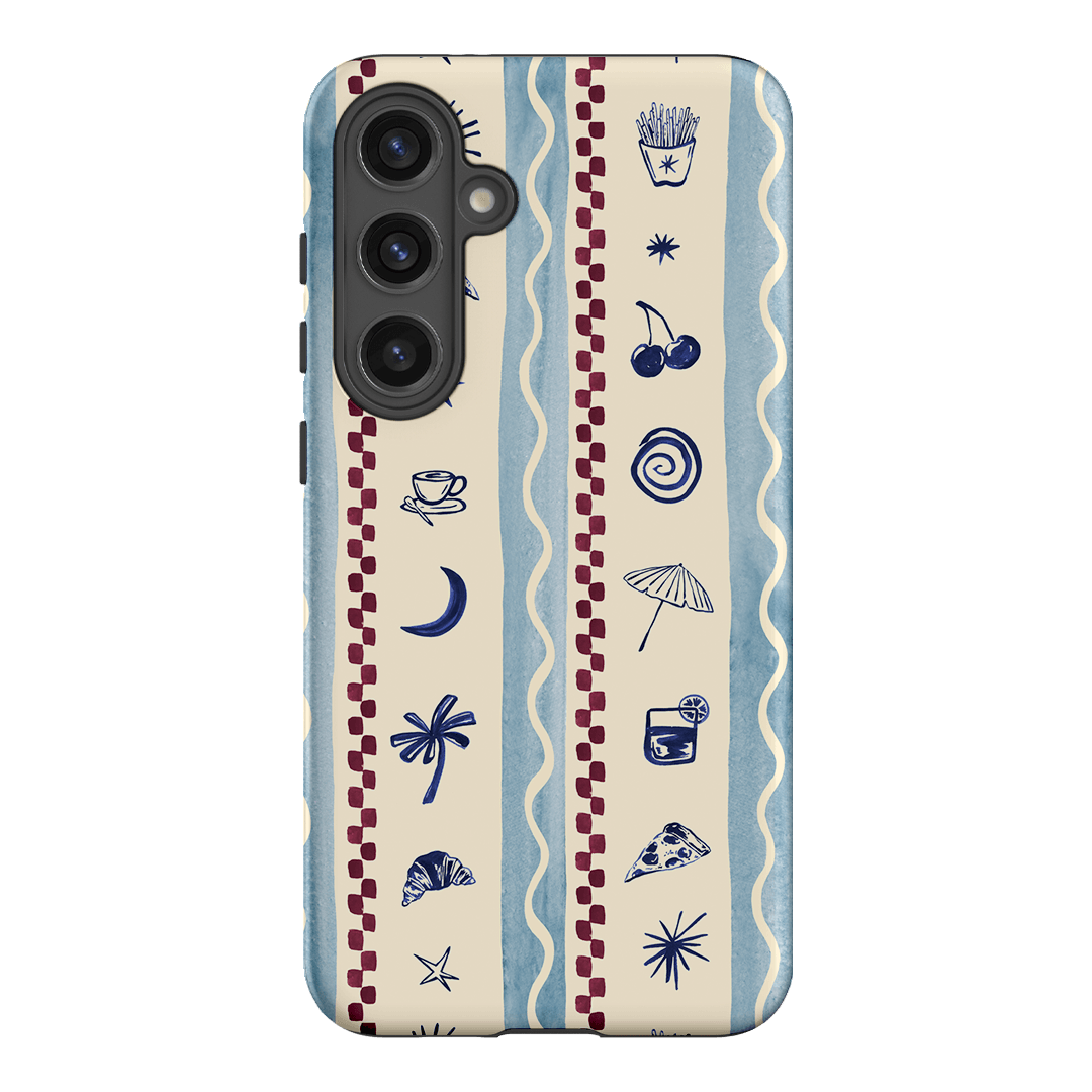 Summer Snacks Blue Printed Phone Cases Samsung Galaxy S24 Plus / Armoured by Charlie Taylor - The Dairy