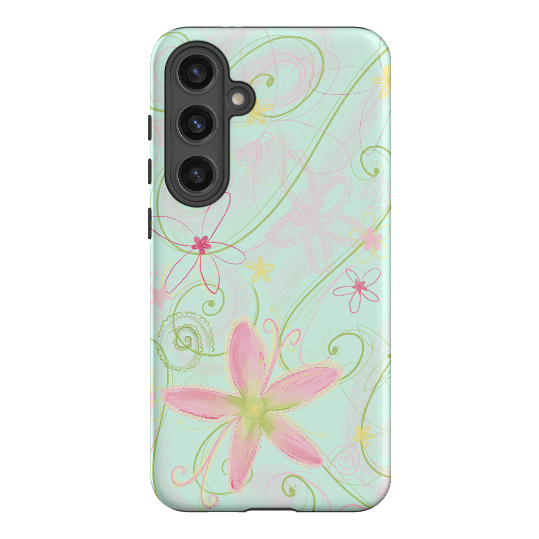Swirl Blue Printed Phone Cases Samsung Galaxy S24 Plus / Armoured by Kayla Carr - The Dairy