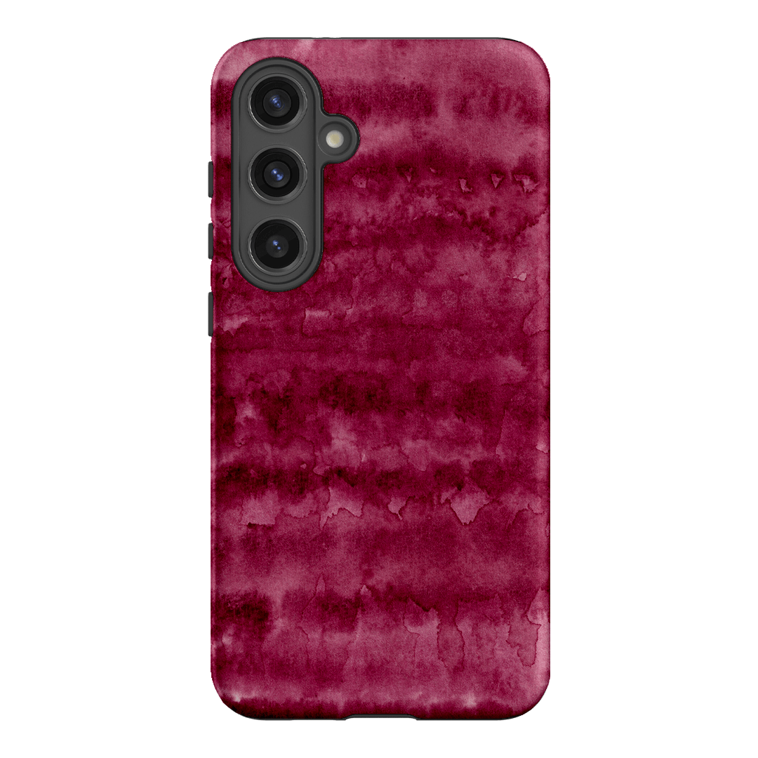 Watercolour Stripes Burgundy Printed Phone Cases Samsung Galaxy S24 Plus / Armoured by The Dairy - The Dairy