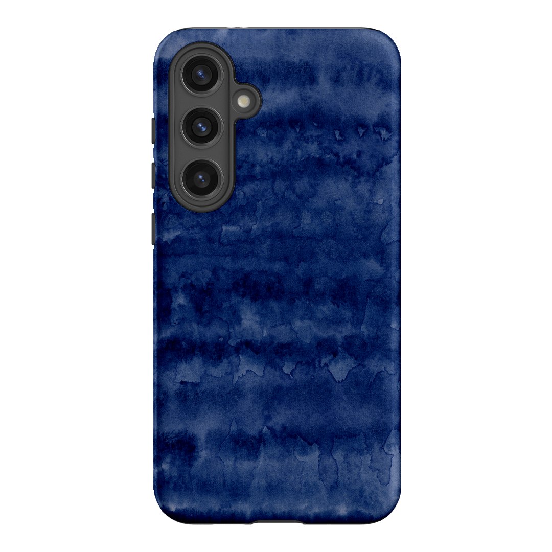 Watercolour Stripes Navy Printed Phone Cases Samsung Galaxy S24 Plus / Armoured by The Dairy - The Dairy