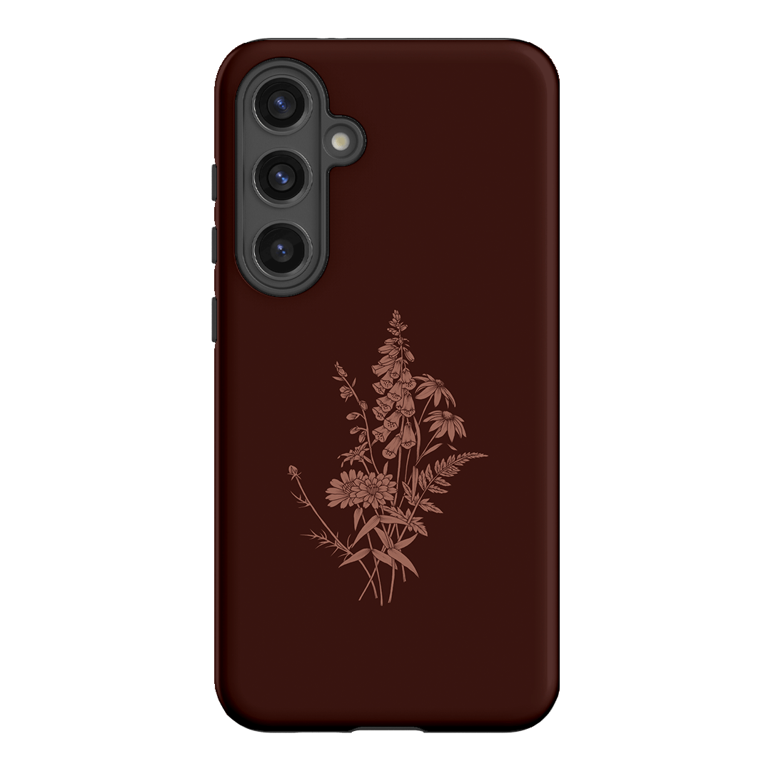 Wildflowers Mocha Printed Phone Cases Samsung Galaxy S24 Plus / Armoured by Typoflora - The Dairy