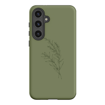 Khaki Wattle Printed Phone Cases by Typoflora - The Dairy