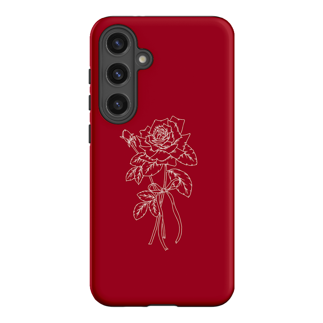 Red Rose Printed Phone Cases Samsung Galaxy S24 Plus / Armoured by Typoflora - The Dairy