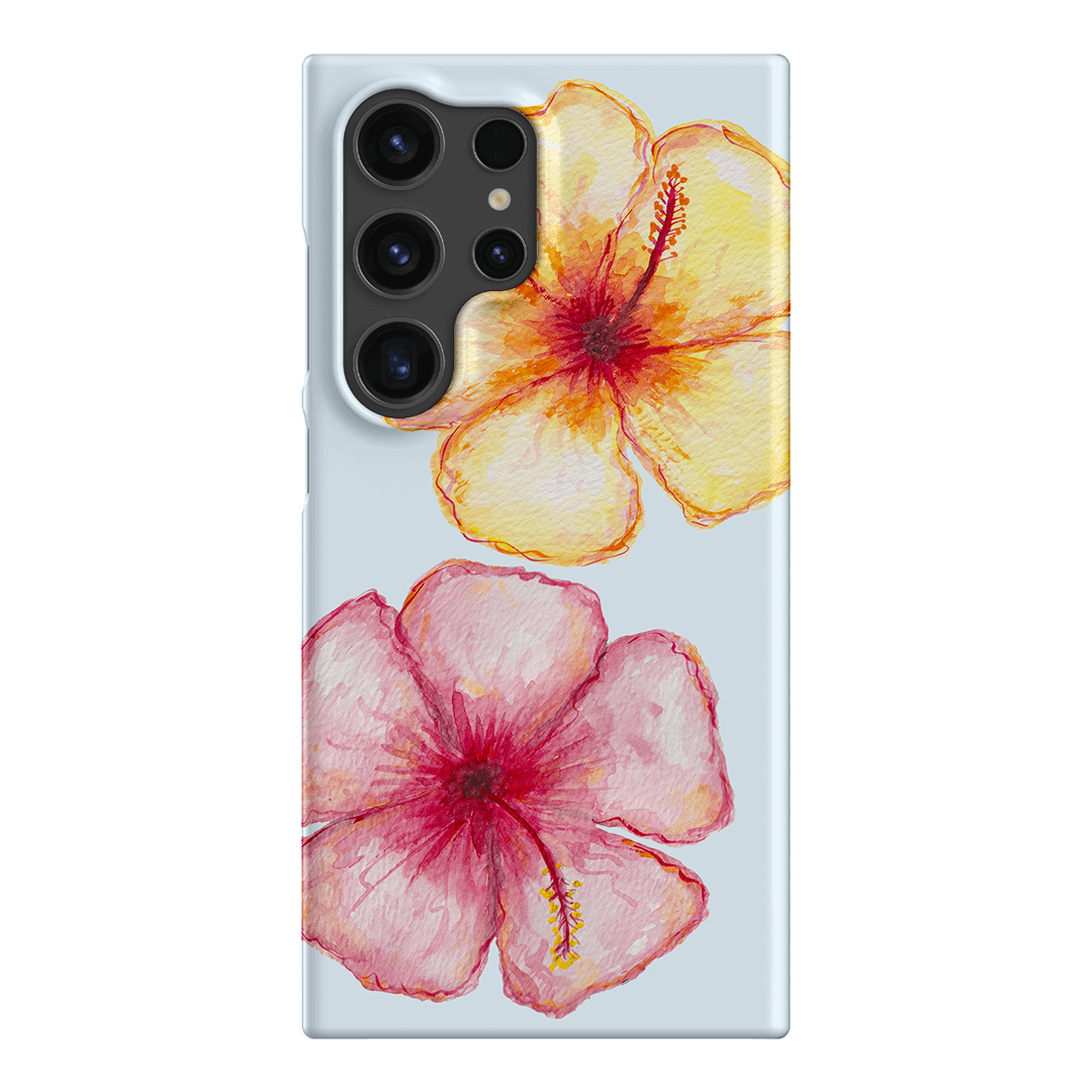 Hibiscus Flower Blue Printed Phone Cases Samsung Galaxy S24 Ultra / Snap by BG. Studio - The Dairy