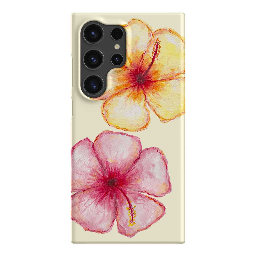 Hibiscus Flower Yellow Printed Phone Cases Samsung Galaxy S24 Ultra / Snap by BG. Studio - The Dairy