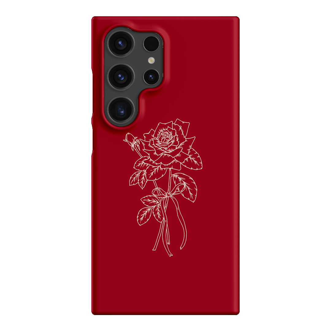 Red Rose Printed Phone Cases Samsung Galaxy S24 Ultra / Snap by Typoflora - The Dairy