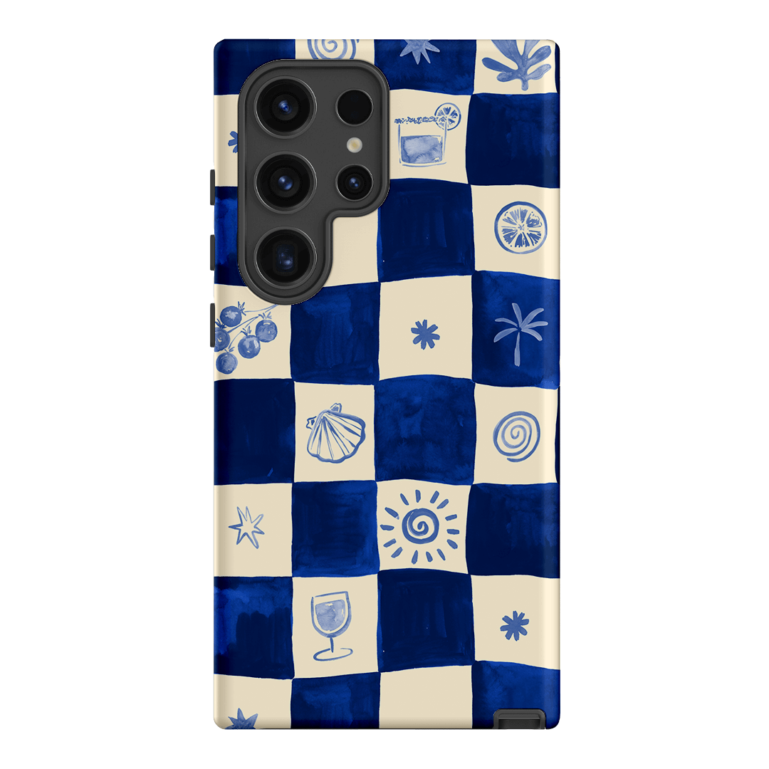Afternoon Mezze Azure Printed Phone Cases Samsung Galaxy S24 Ultra / Armoured by Charlie Taylor - The Dairy