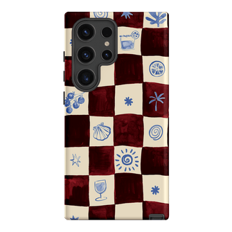 Afternoon Mezze Maroon Printed Phone Cases Samsung Galaxy S24 Ultra / Armoured by Charlie Taylor - The Dairy