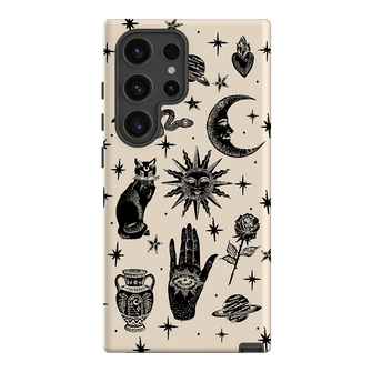 Astro Flash Beige Printed Phone Cases Samsung Galaxy S24 Ultra / Armoured by Veronica Tucker - The Dairy