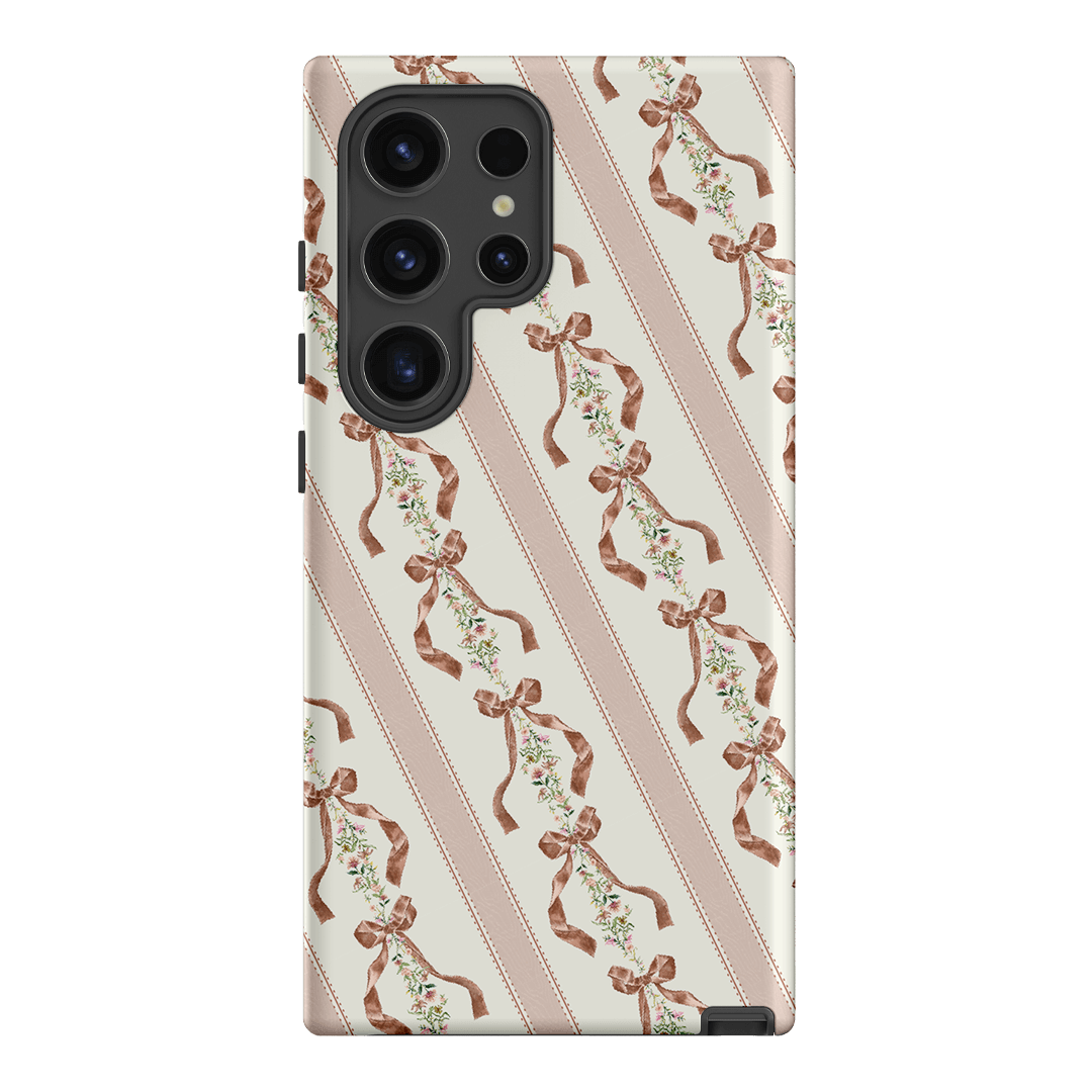 Bow Stripe Printed Phone Cases Samsung Galaxy S24 Ultra / Armoured by Veronica Tucker - The Dairy