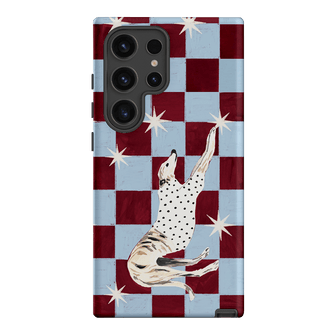 Check Greyhound Blue Printed Phone Cases Samsung Galaxy S24 Ultra / Armoured by Lisa Hu - The Dairy