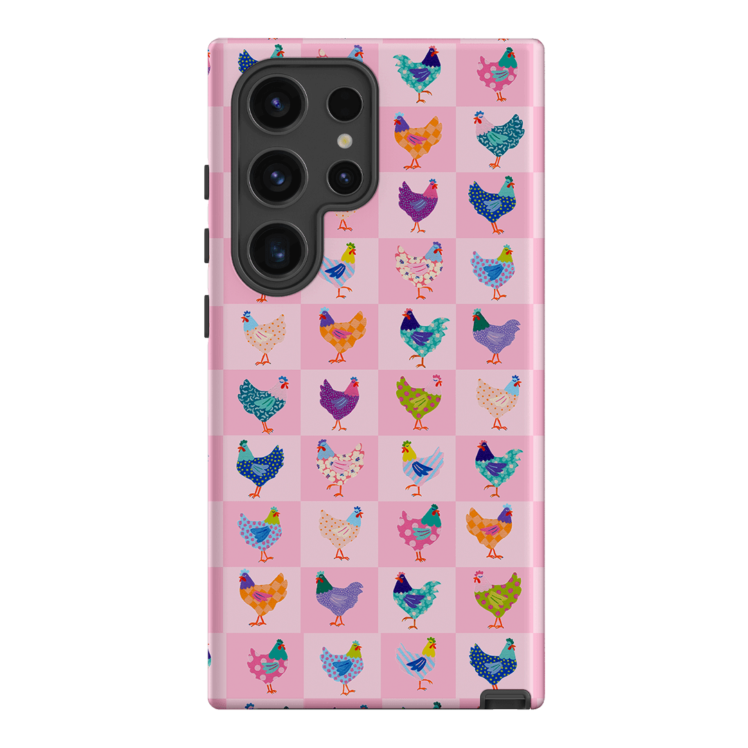Checkered Chickens Printed Phone Cases Samsung Galaxy S24 Ultra / Armoured by Kayla Henley - The Dairy