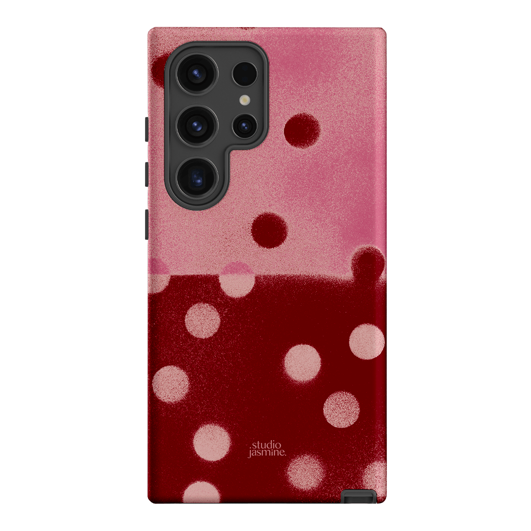 Cherry Polka Dot Printed Phone Cases Samsung Galaxy S24 Ultra / Armoured by Jasmine Dowling - The Dairy