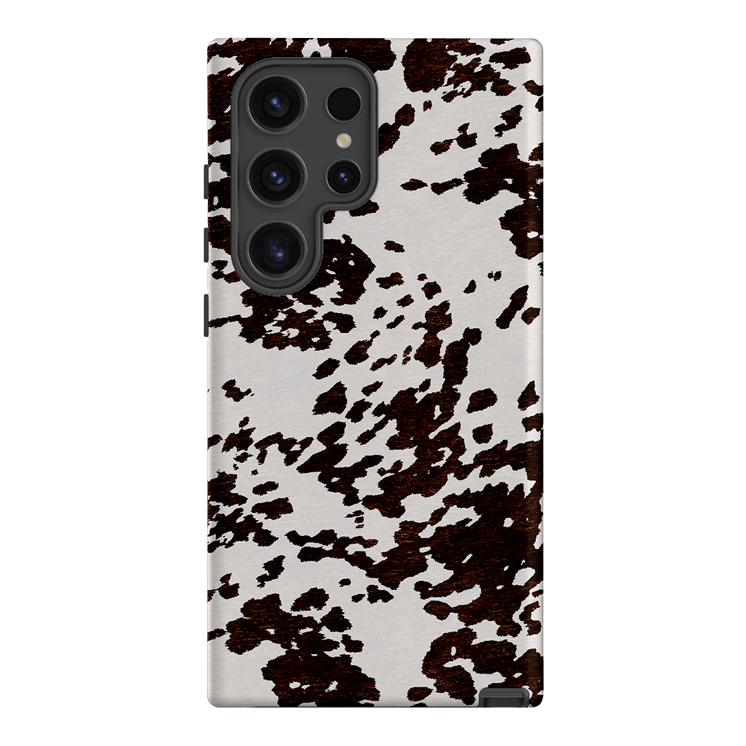Cowhide Charm Printed Phone Cases Samsung Galaxy S24 Ultra / Armoured by The Dairy - The Dairy