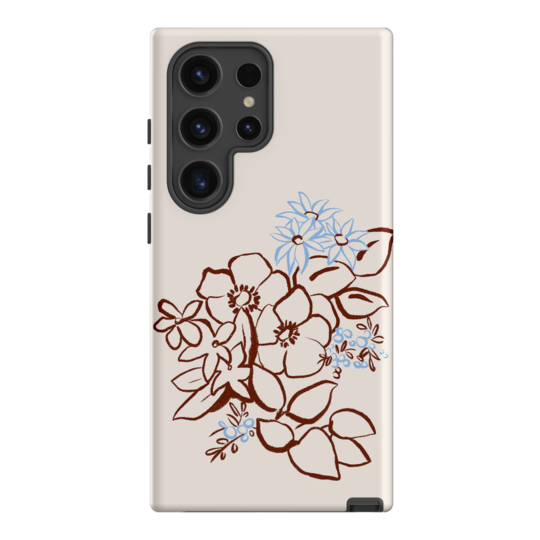 Cream Posy Printed Phone Cases Samsung Galaxy S24 Ultra / Armoured by Typoflora - The Dairy