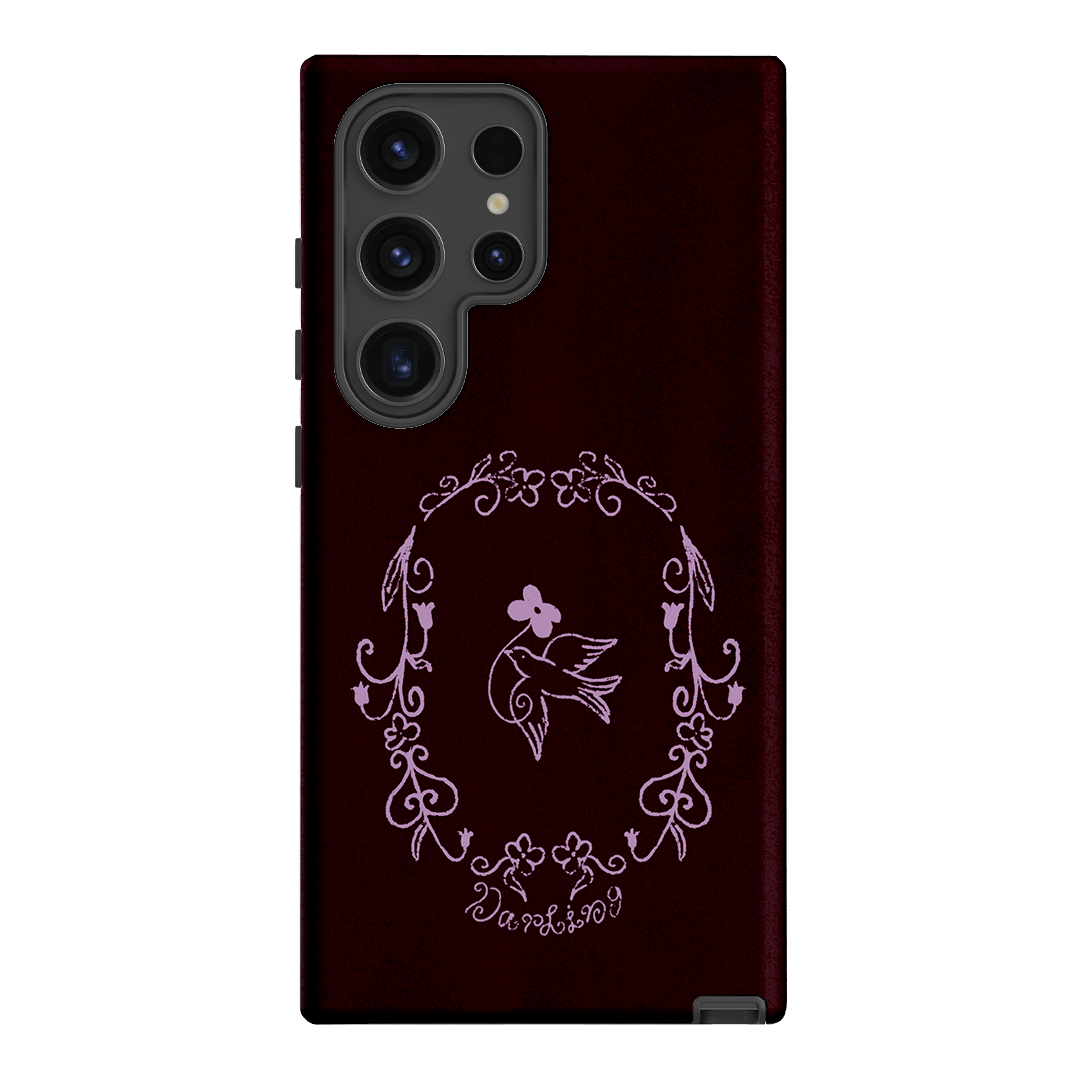 Darling Burgundy Printed Phone Cases by The Dairy - The Dairy