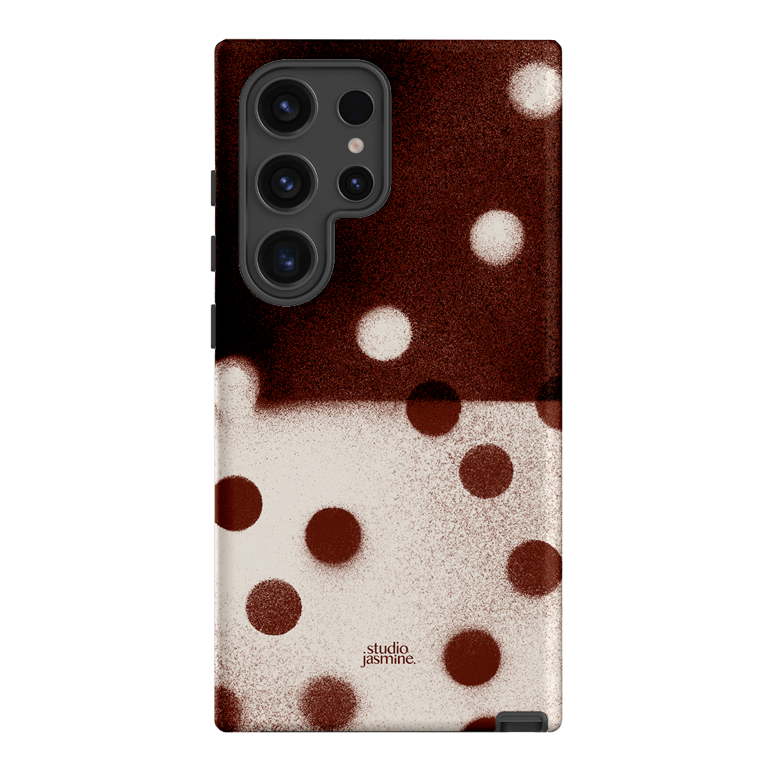 Espresso Polka Dot Printed Phone Cases Samsung Galaxy S24 Ultra / Armoured by Jasmine Dowling - The Dairy