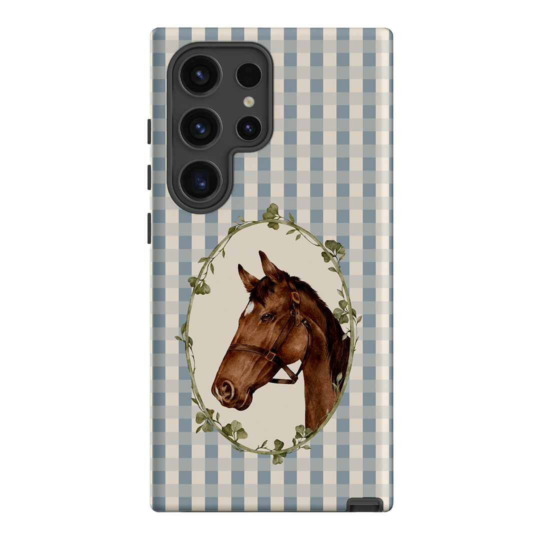 Gingham Horse Printed Phone Cases Samsung Galaxy S24 Ultra / Armoured by Kasiags Art - The Dairy