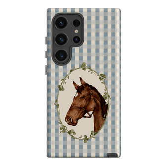 Gingham Horse Printed Phone Cases Samsung Galaxy S24 Ultra / Armoured by Kasiags Art - The Dairy