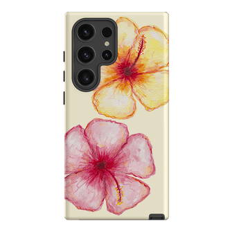 Hibiscus Flower Yellow Printed Phone Cases Samsung Galaxy S24 Ultra / Armoured by BG. Studio - The Dairy