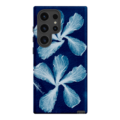 Hibiscus Cyanotype Printed Phone Cases Samsung Galaxy S24 Ultra / Armoured by Sally Hungerford - The Dairy