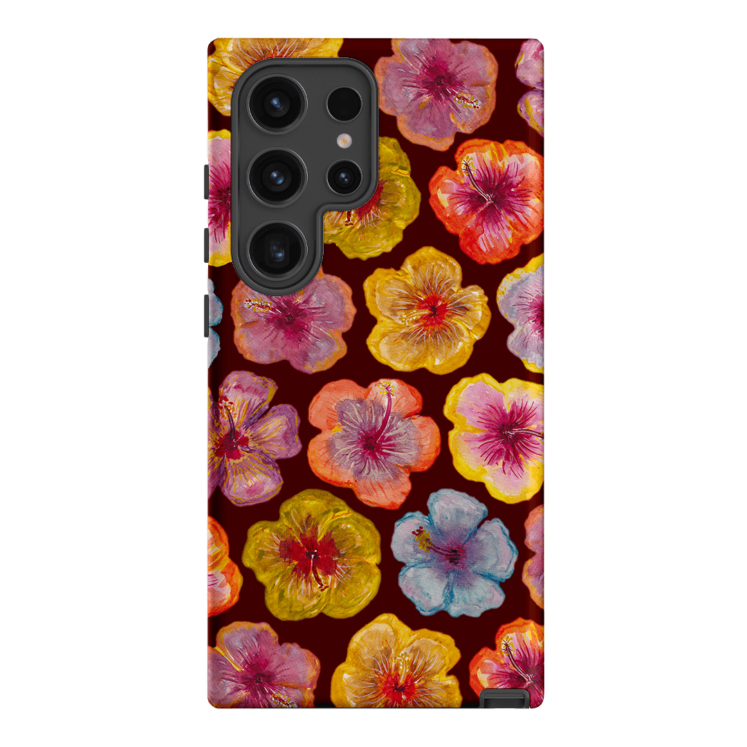 Hibiscus Holiday Rouge Printed Phone Cases Samsung Galaxy S24 Ultra / Armoured by BG. Studio - The Dairy