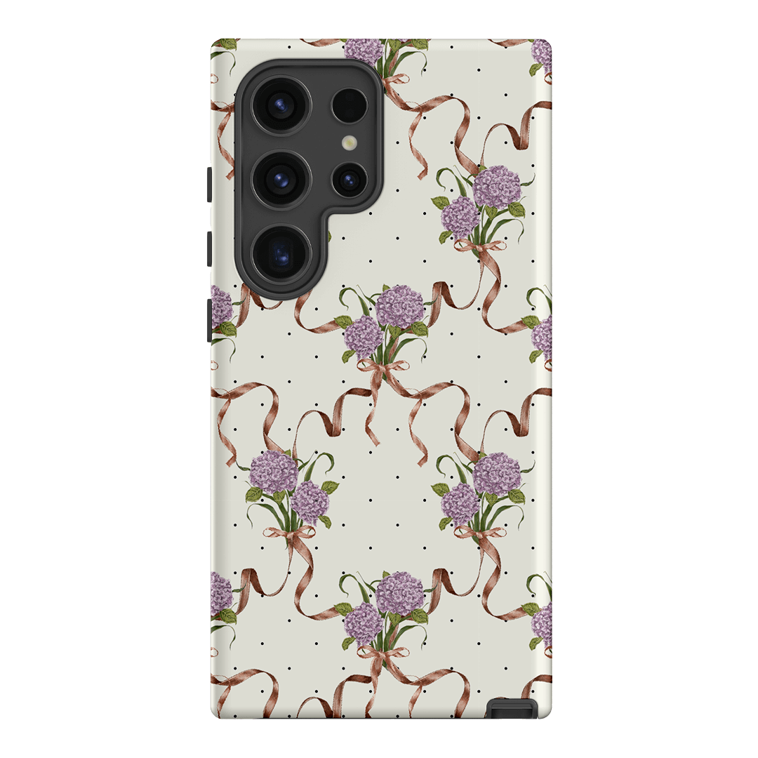 Hydrangea Ribbon Printed Phone Cases Samsung Galaxy S24 Ultra / Armoured by Veronica Tucker - The Dairy
