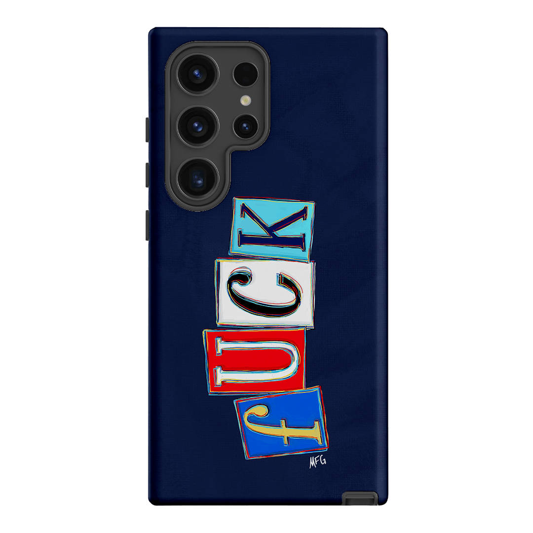 Lil Fcks Blue Printed Phone Cases Samsung Galaxy S24 Ultra / Armoured by Margarbs Art - The Dairy