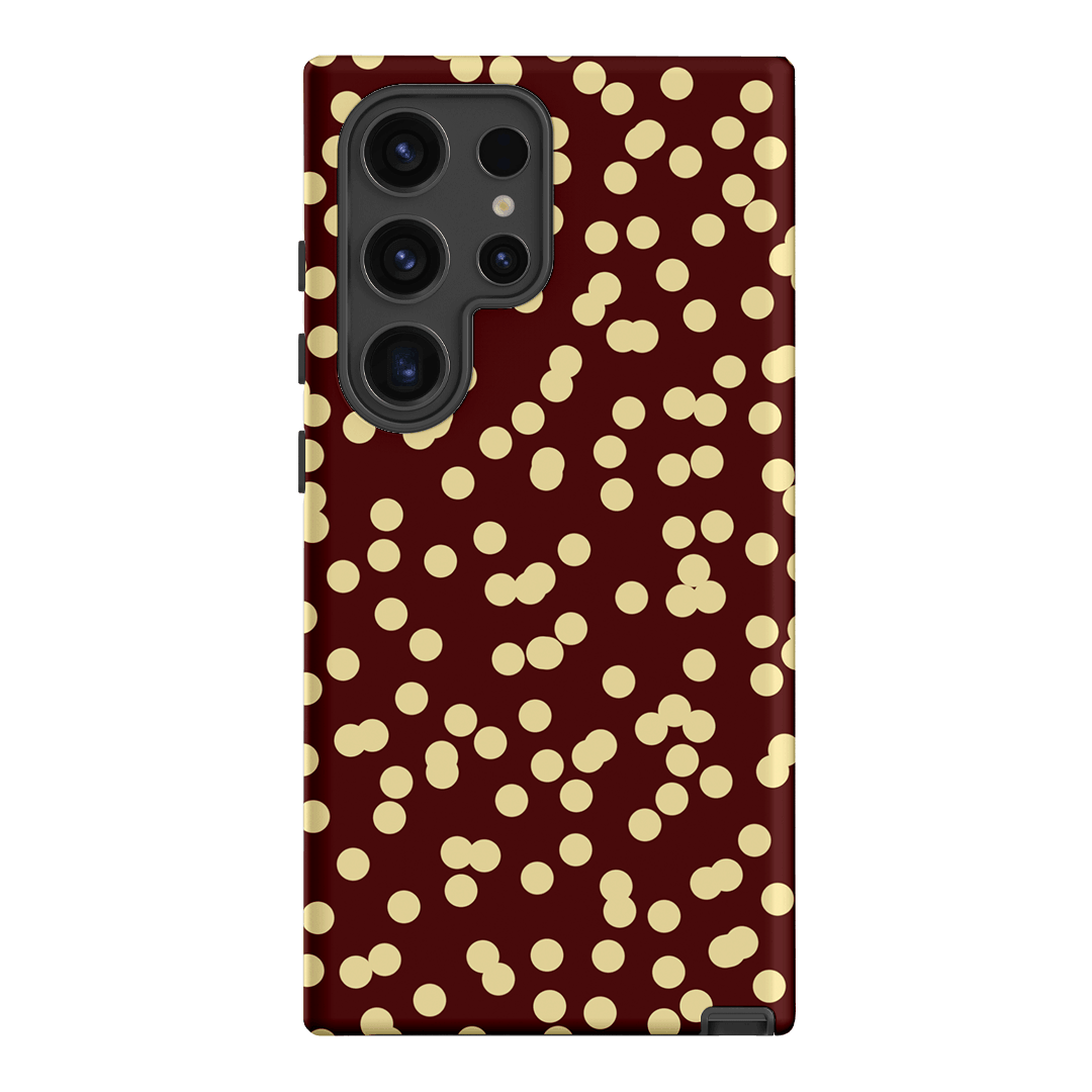 Mini Confetti Burgundy Butter Printed Phone Cases Samsung Galaxy S24 Ultra / Armoured by Veronica Tucker - The Dairy