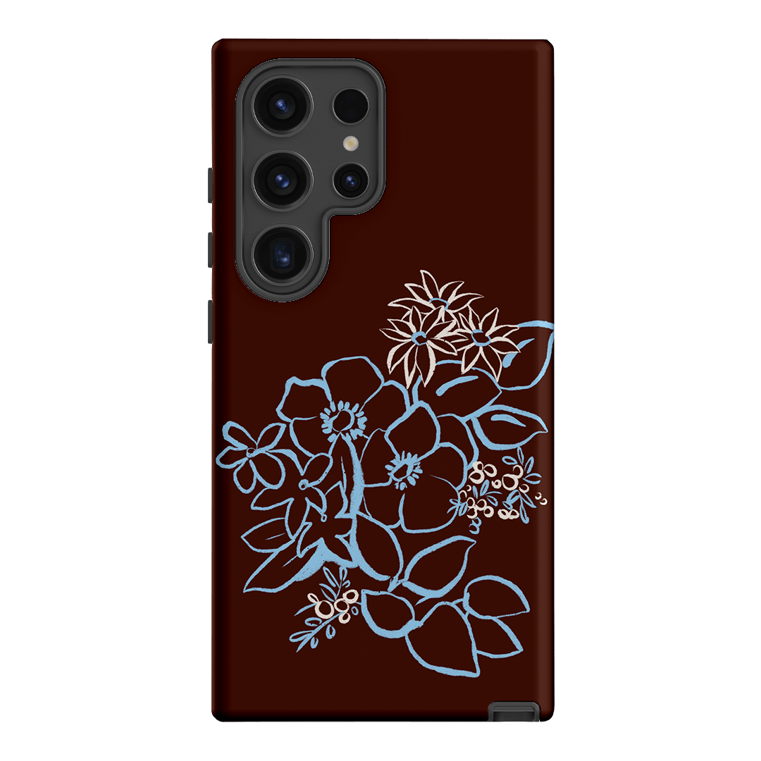 Mocha Posy Printed Phone Cases Samsung Galaxy S24 Ultra / Armoured by Typoflora - The Dairy