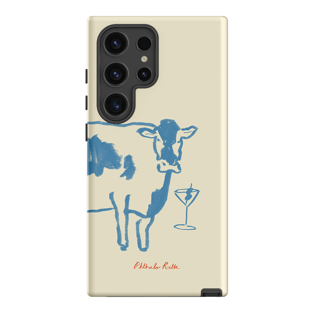 Mootini Blue Printed Phone Cases Samsung Galaxy S24 Ultra / Armoured by Phthalo Ruth - The Dairy