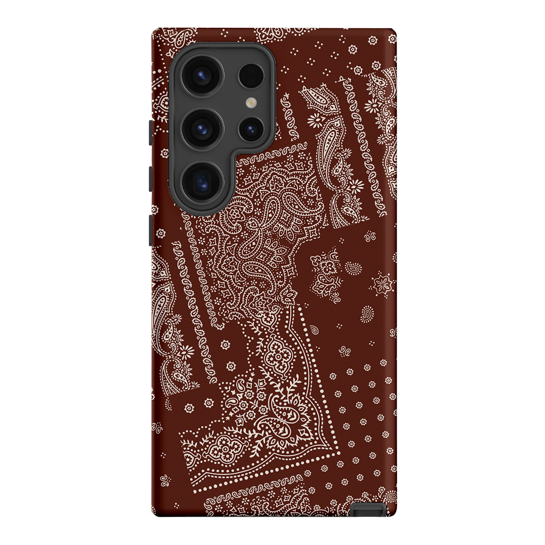Paisley Cinnamon Printed Phone Cases Samsung Galaxy S24 Ultra / Armoured by The Dairy - The Dairy