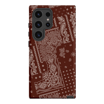 Paisley Cinnamon Printed Phone Cases Samsung Galaxy S24 Ultra / Armoured by The Dairy - The Dairy