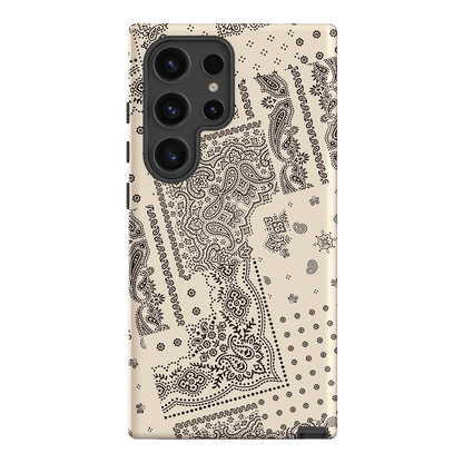Paisley Ecru Printed Phone Cases Samsung Galaxy S24 Ultra / Armoured by The Dairy - The Dairy