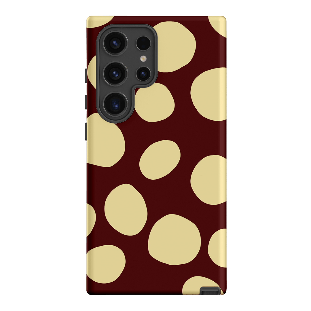 Pebbles Burgundy Butter Printed Phone Cases Samsung Galaxy S24 Ultra / Armoured by Veronica Tucker - The Dairy