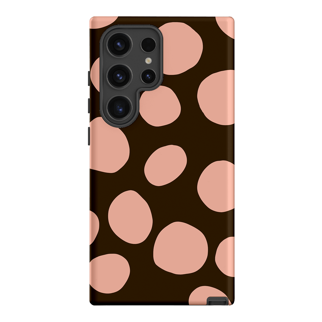 Pebbles Chocolate Pink Printed Phone Cases Samsung Galaxy S24 Ultra / Armoured by Veronica Tucker - The Dairy