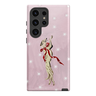 Pink Bow Hound Printed Phone Cases Samsung Galaxy S24 Ultra / Armoured by Lisa Hu - The Dairy