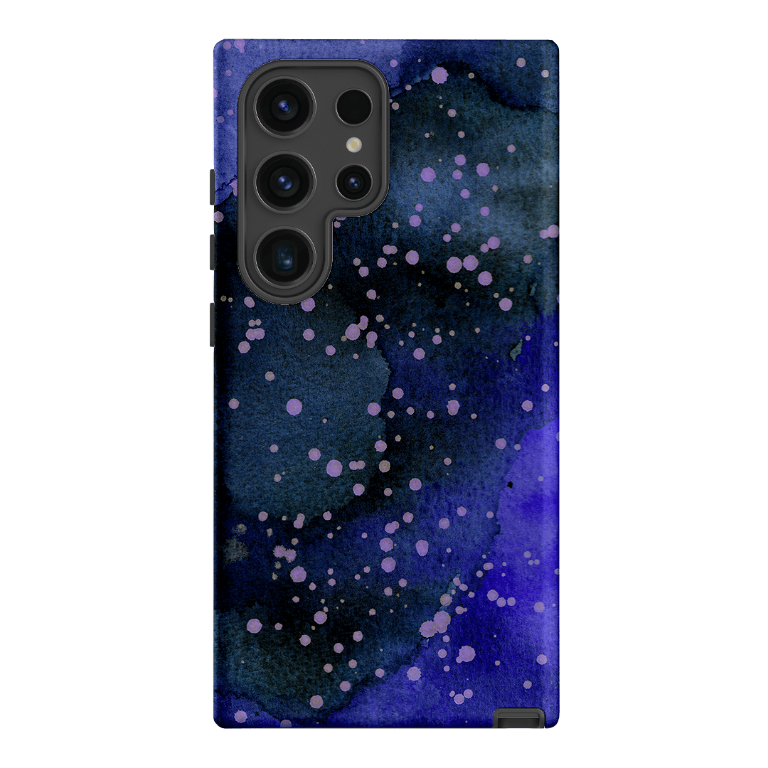 Spotty Navy Printed Phone Cases Samsung Galaxy S24 Ultra / Armoured by The Dairy - The Dairy