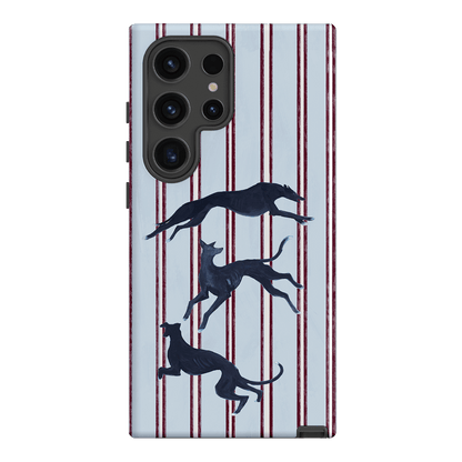 Stripey Hounds Printed Phone Cases Samsung Galaxy S24 Ultra / Armoured by Lisa Hu - The Dairy